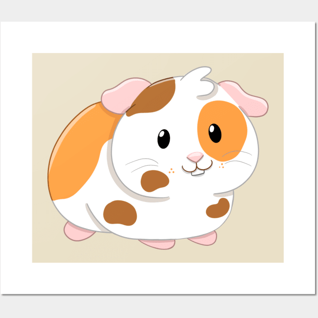 Guinea Pig Wall Art by JellyDoodles
